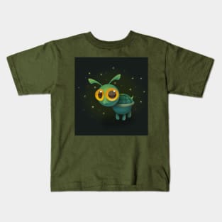 Turtle and fireflies Kids T-Shirt